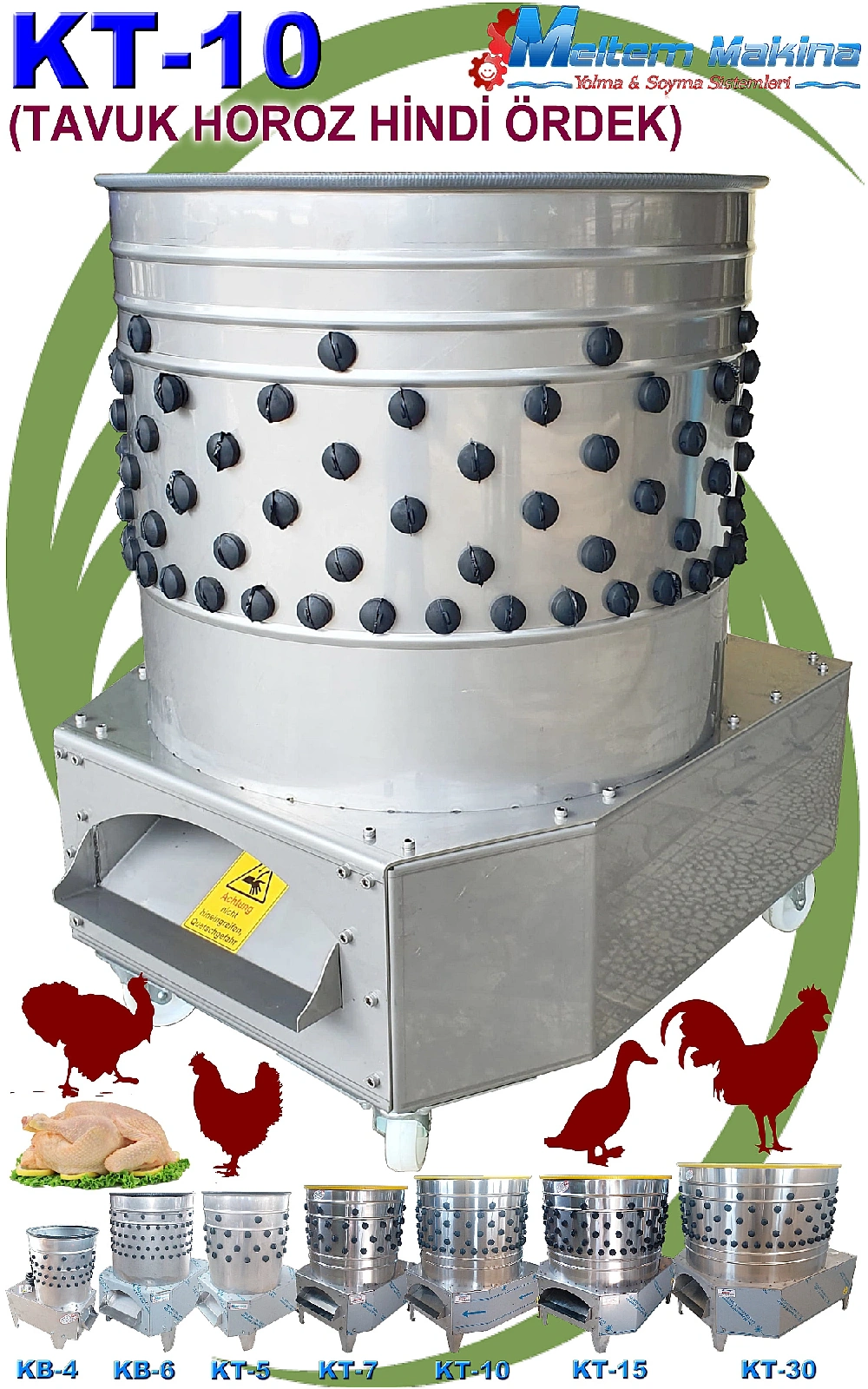 KT10 TAVUK ÖRDEK HİNDİ TÜY YOLMA MAKİNESİ