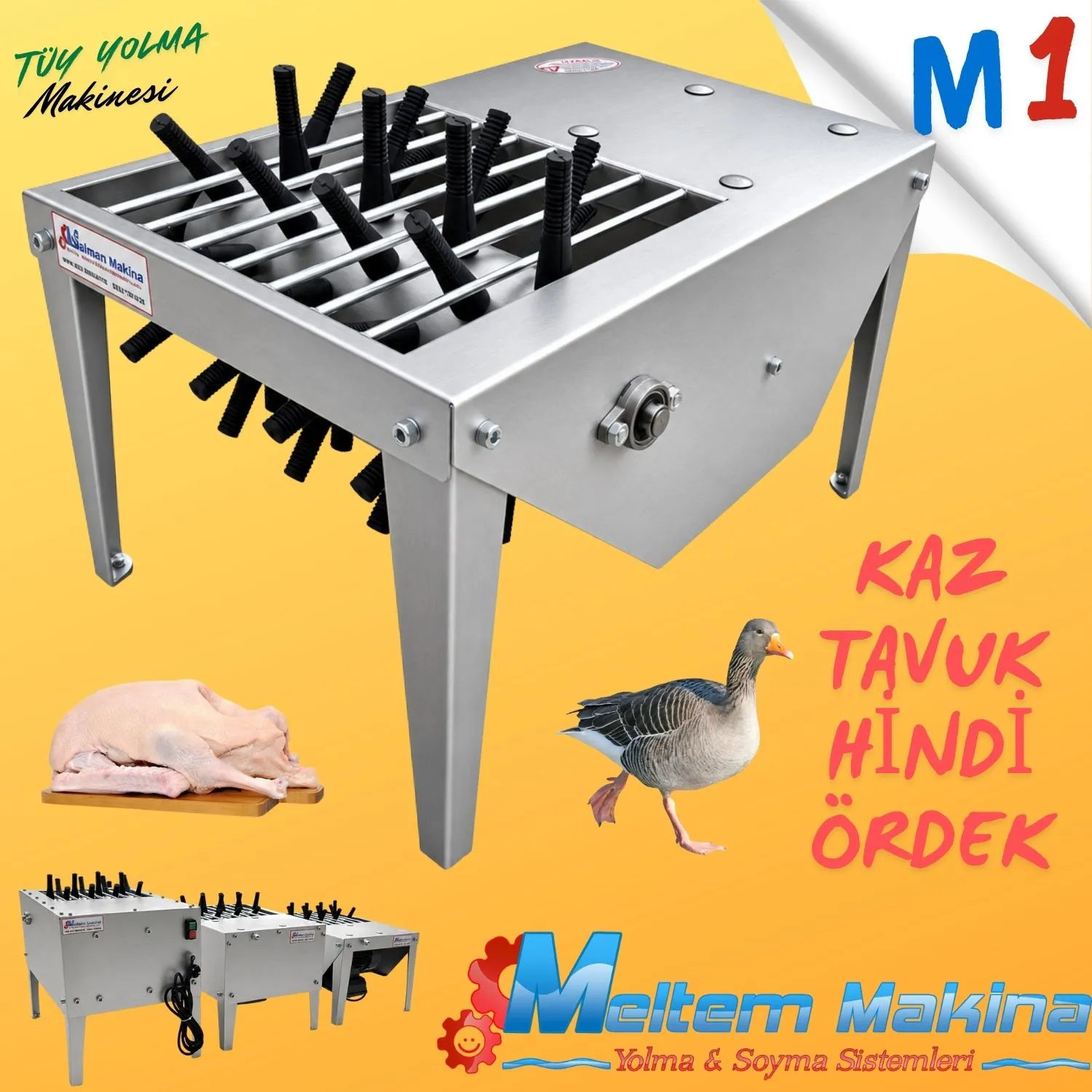 M1 Kaz Tüyü Yolma Makinesi
