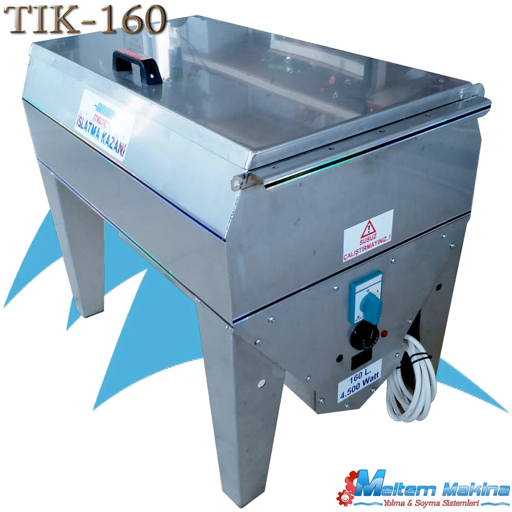 160 LT. PASLANMAZ ÇELİK ELEKTRİKLİ TÜY ISLATMA KAZANI
